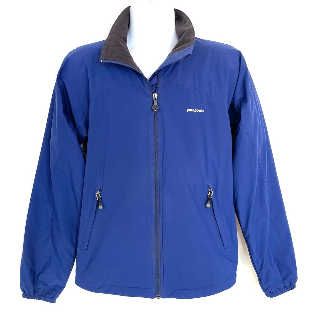 Patagonia Windbreaker Jacket Mens S Blue Lightweight Lined Full Zip Nylon
